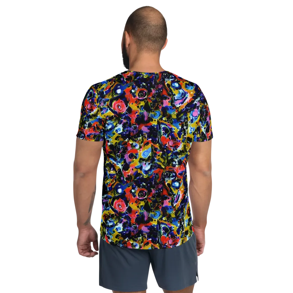 Vivid Disorder on Men's Athletic T-Shirt — Back