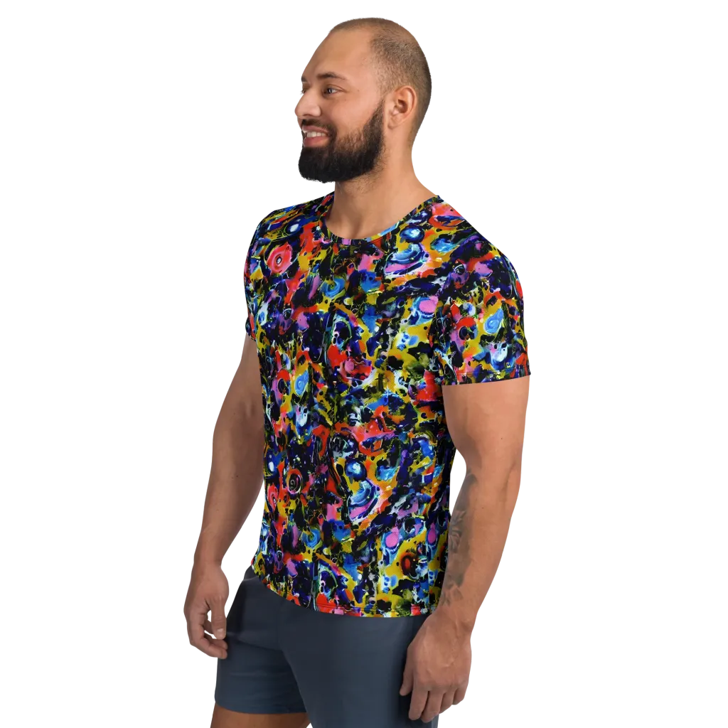 Vivid Disorder on Men's Athletic T-Shirt — Left