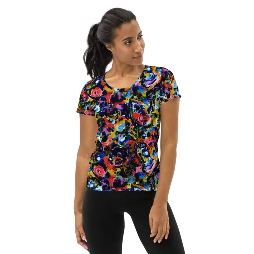 Vivid Disorder on a Women's Athletic T-Shirt