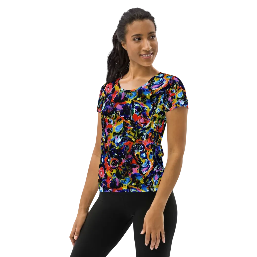 Vivid Disorder on Women's Athletic T-Shirt — Left