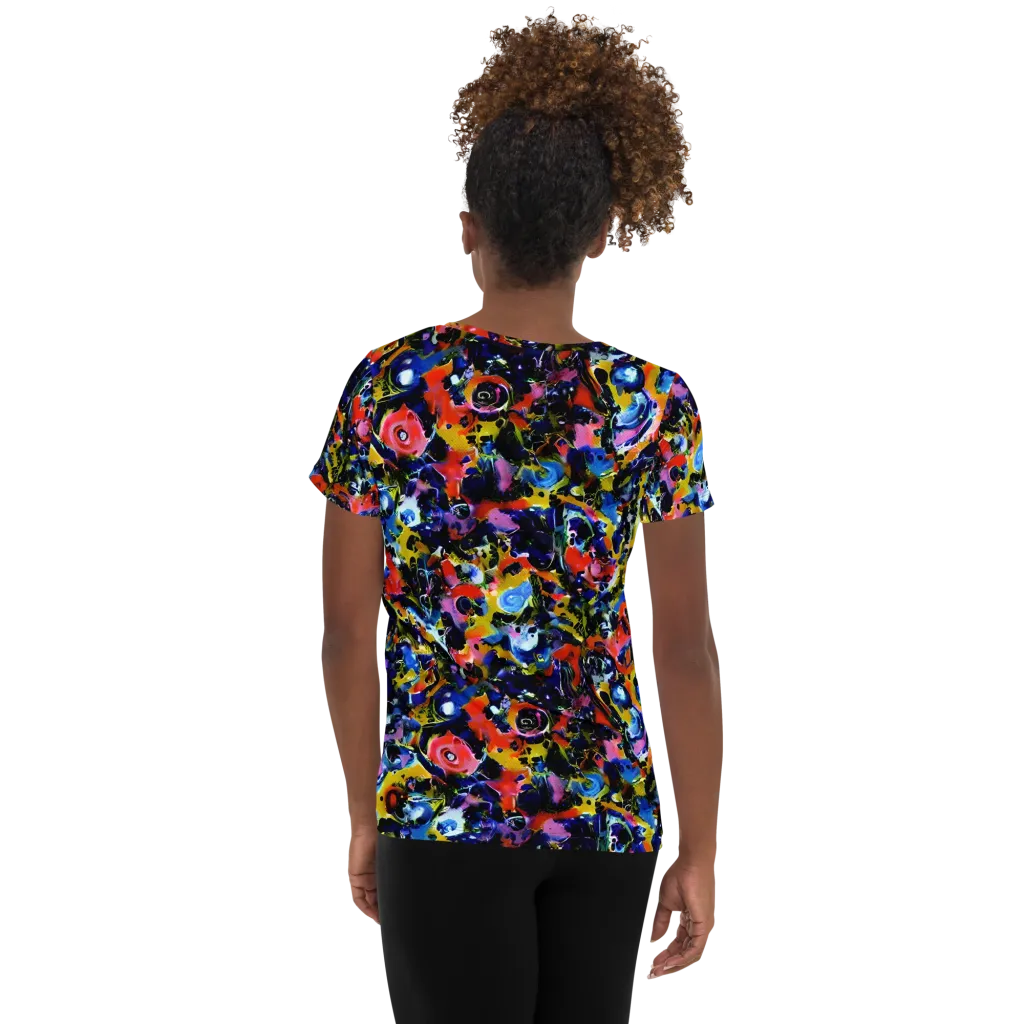 Vivid Disorder on Women's Athletic T-Shirt — Back