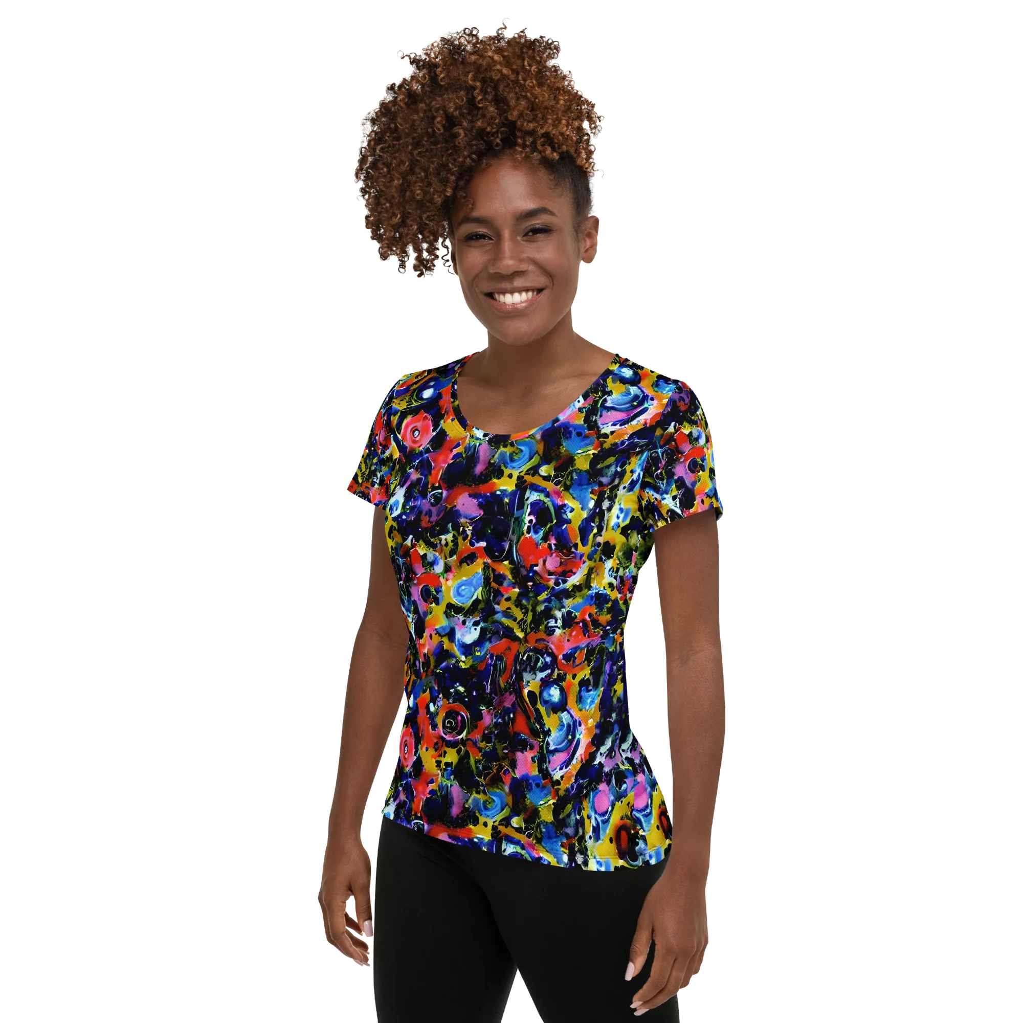 Vivid Disorder on Women's Athletic T-Shirt — Left