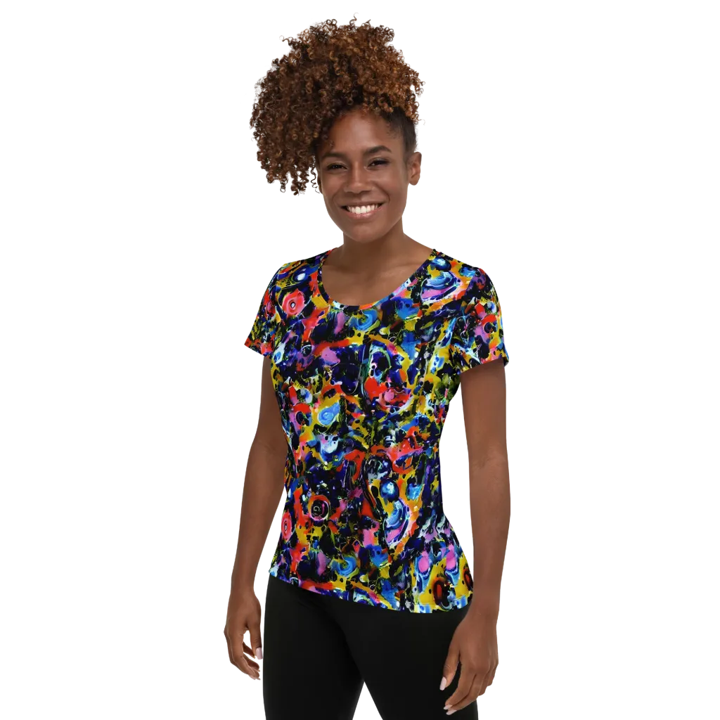 Vivid Disorder on Women's Athletic T-Shirt — Left