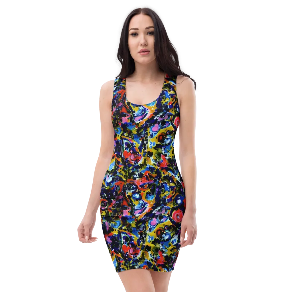 Vivid Disorder on Bodycon Dress — Front