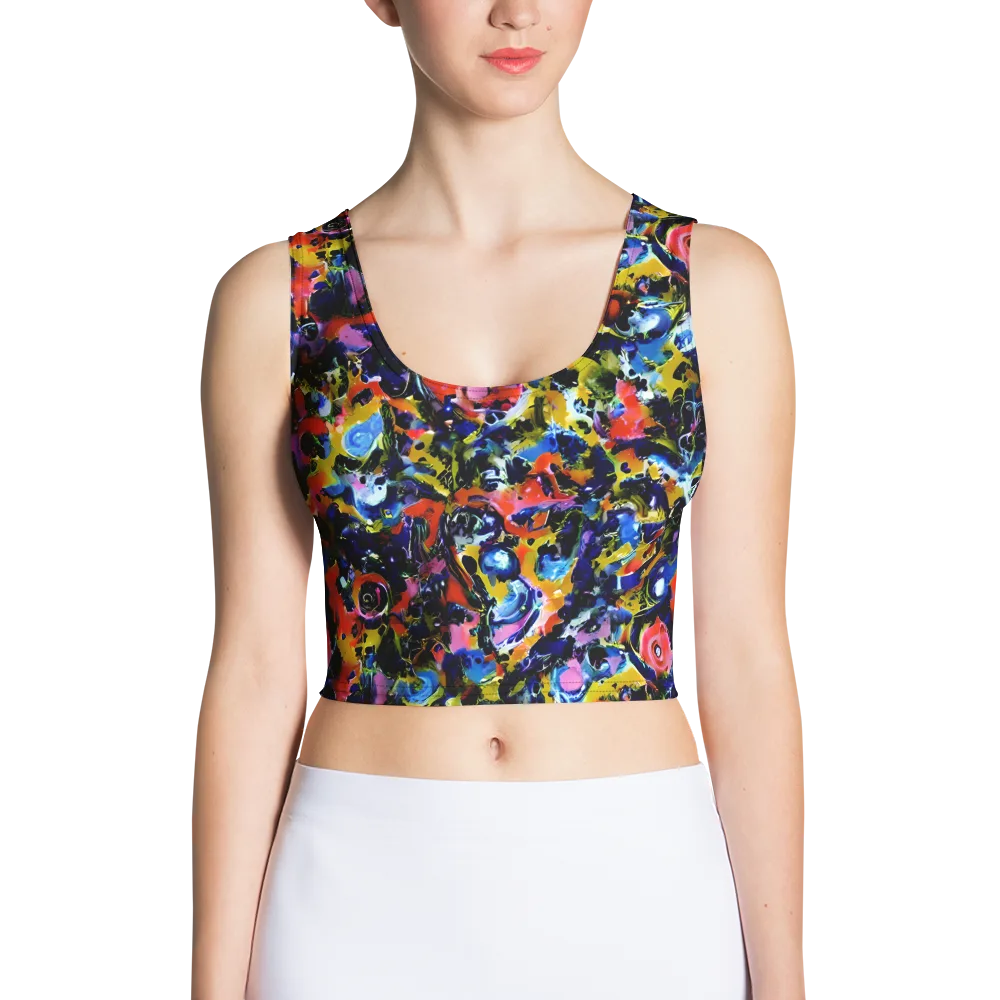 Vivid Disorder on Crop Top — Front