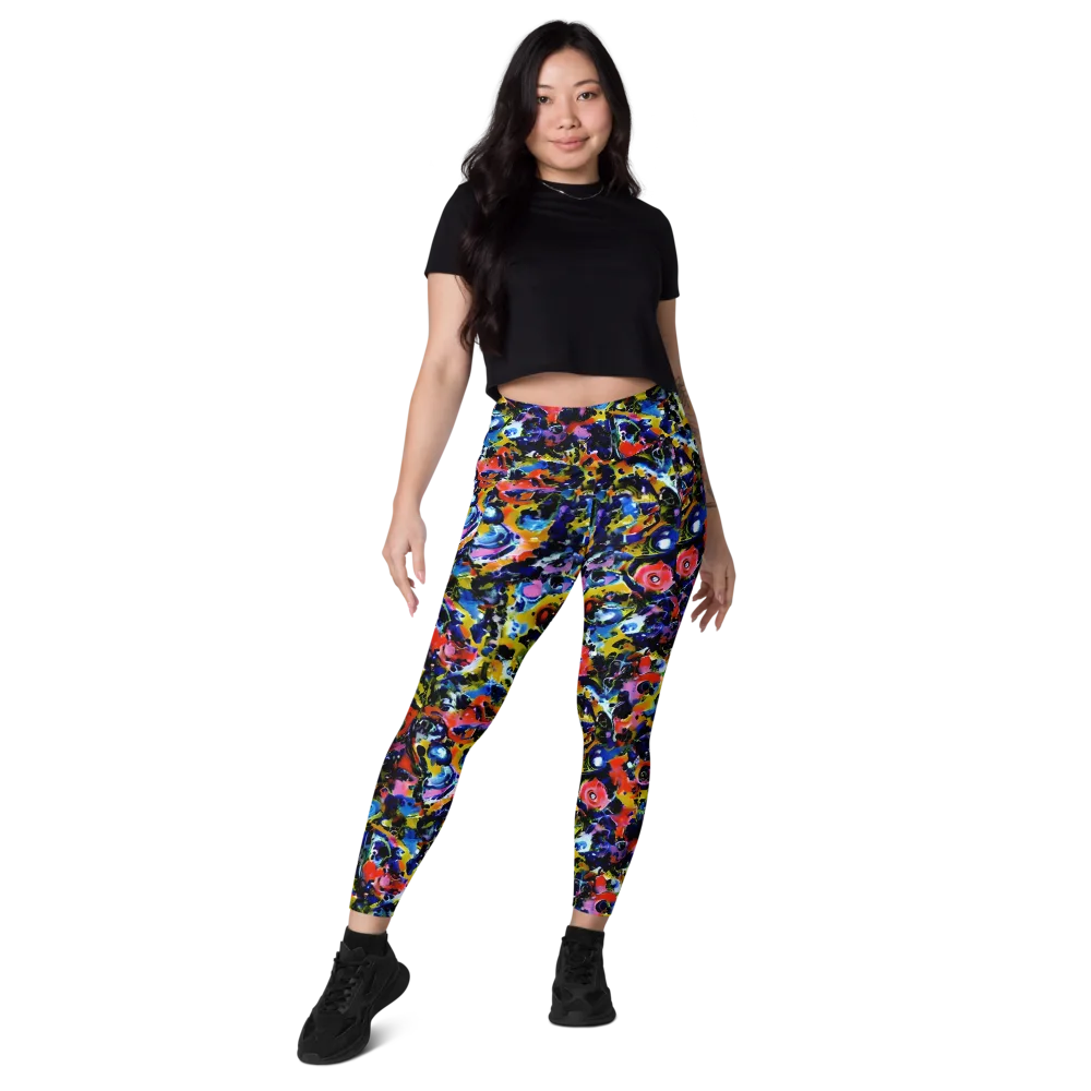 Vivid Disorder on Leggings with Pockets — Front