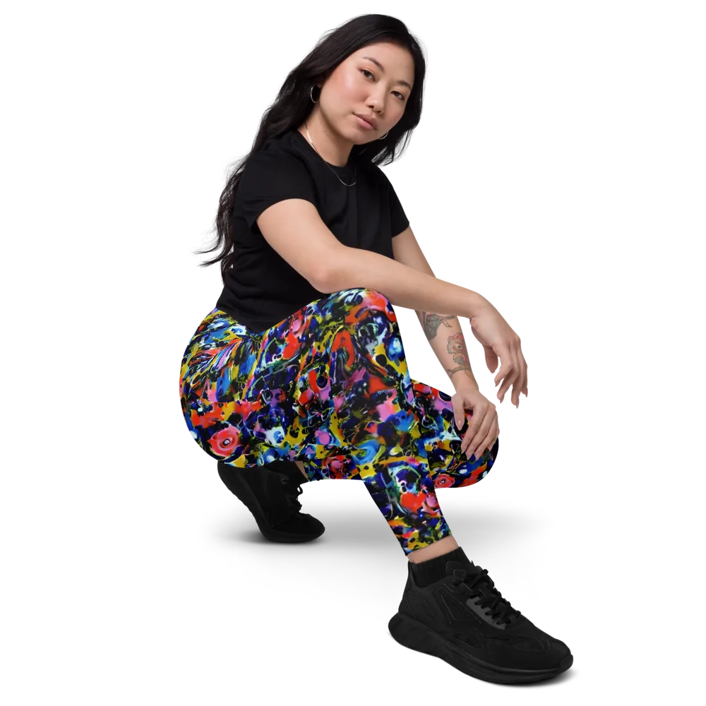 Vivid Disorder on Leggings with Pockets — Right Front