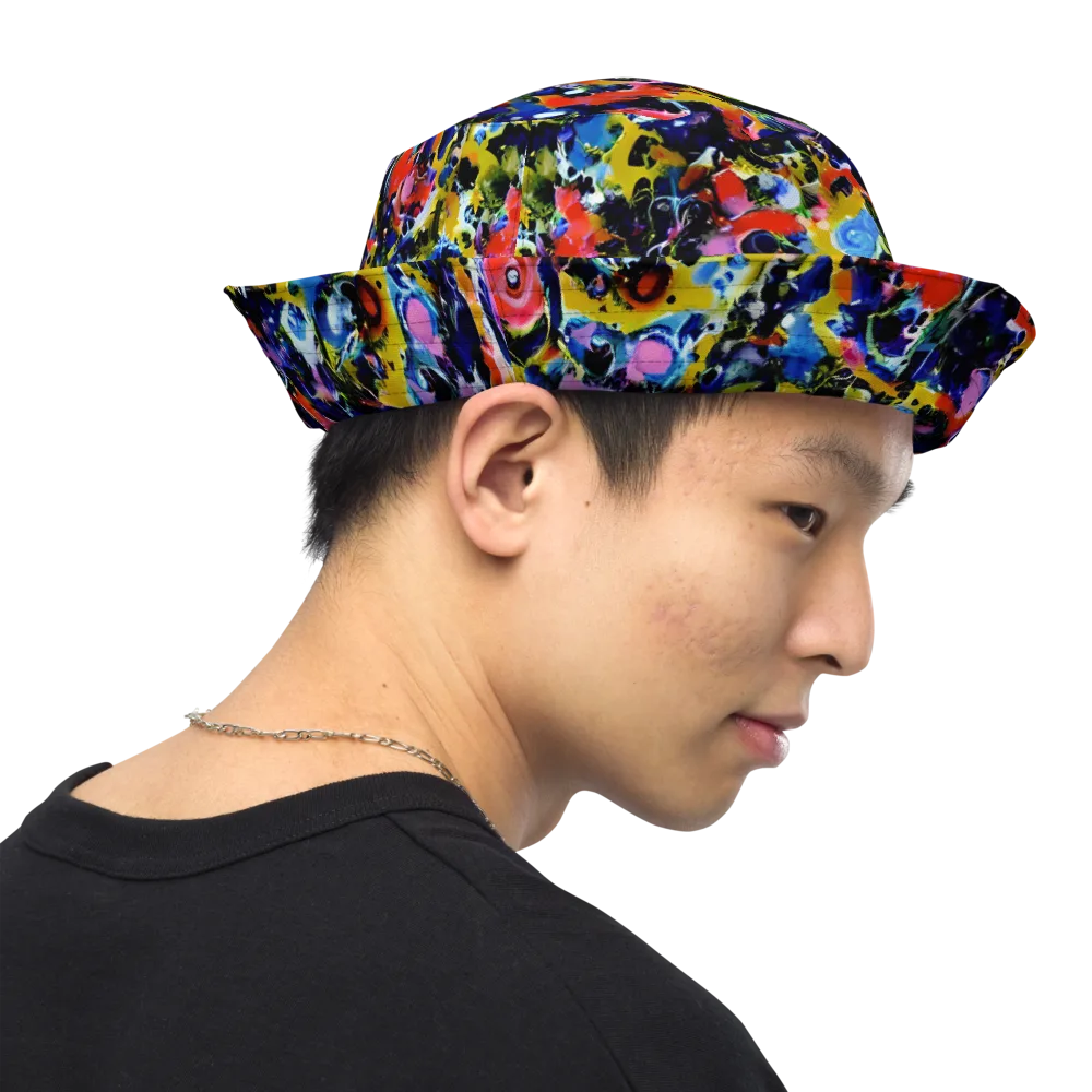 Vivid Disorder on Reversible Bucket Hat — Right Outside