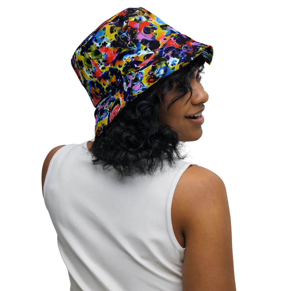 Vivid Disorder on Reversible Bucket Hat — Right Outside