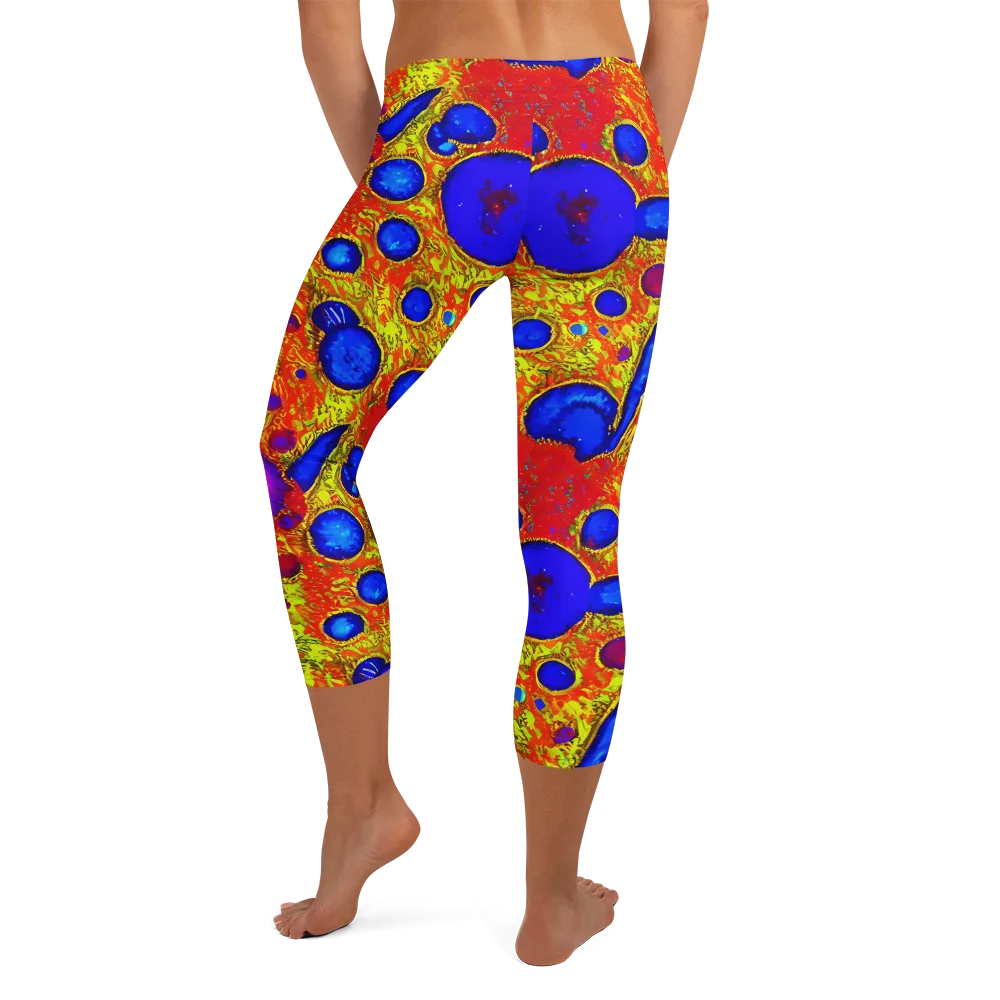 Cobalt Lava on Capri Leggings — Back