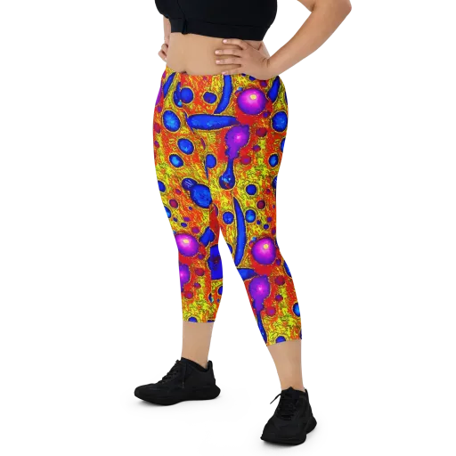 Cobalt Lava on a Capri Leggings