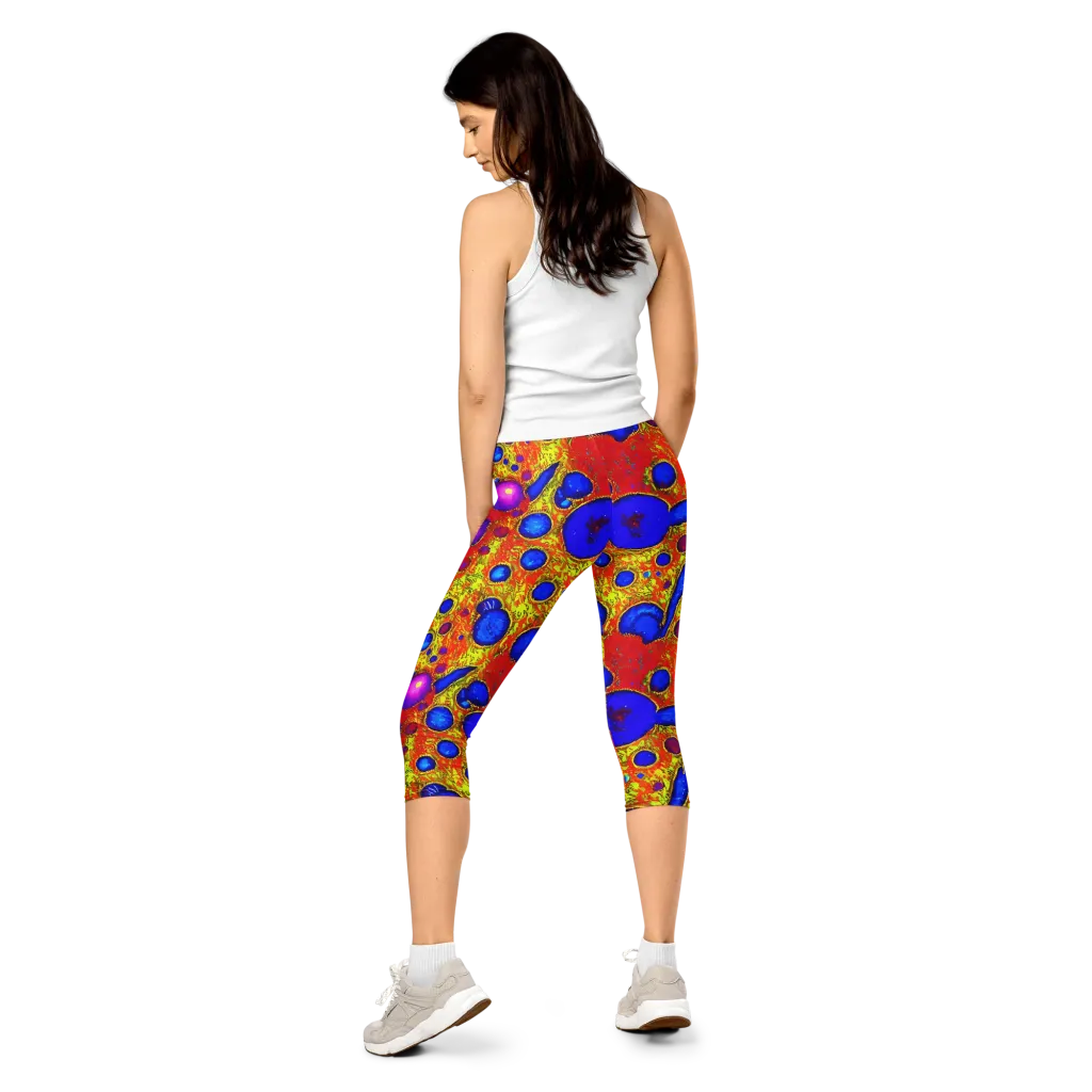 Cobalt Lava on Capri Leggings — Back