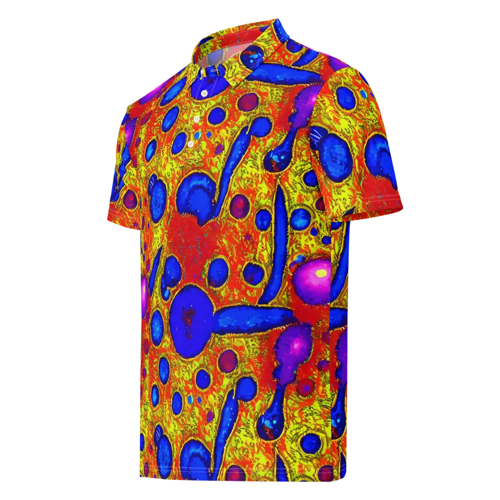 Cobalt Lava on Men's Slim Fit Polo Shirt — Left Front