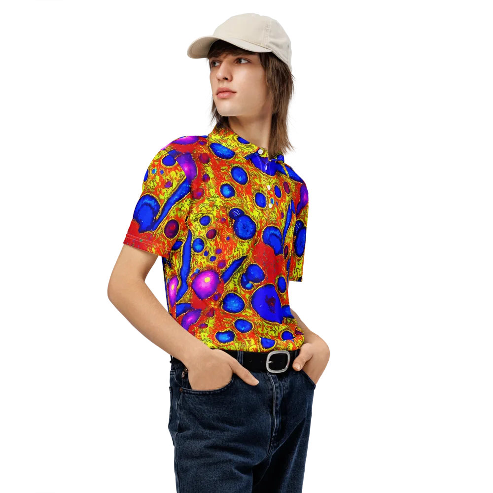 Cobalt Lava on Men's Slim Fit Polo Shirt — Right Front