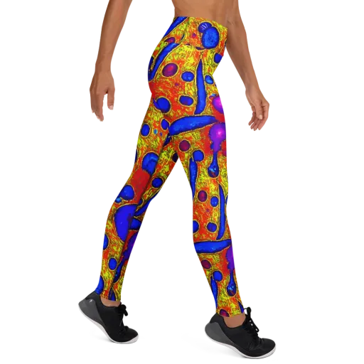 Cobalt Lava on a Yoga Leggings