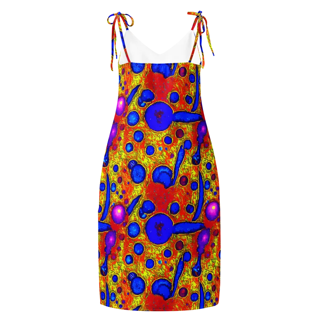 Cobalt Lava on Slip Dress — Back