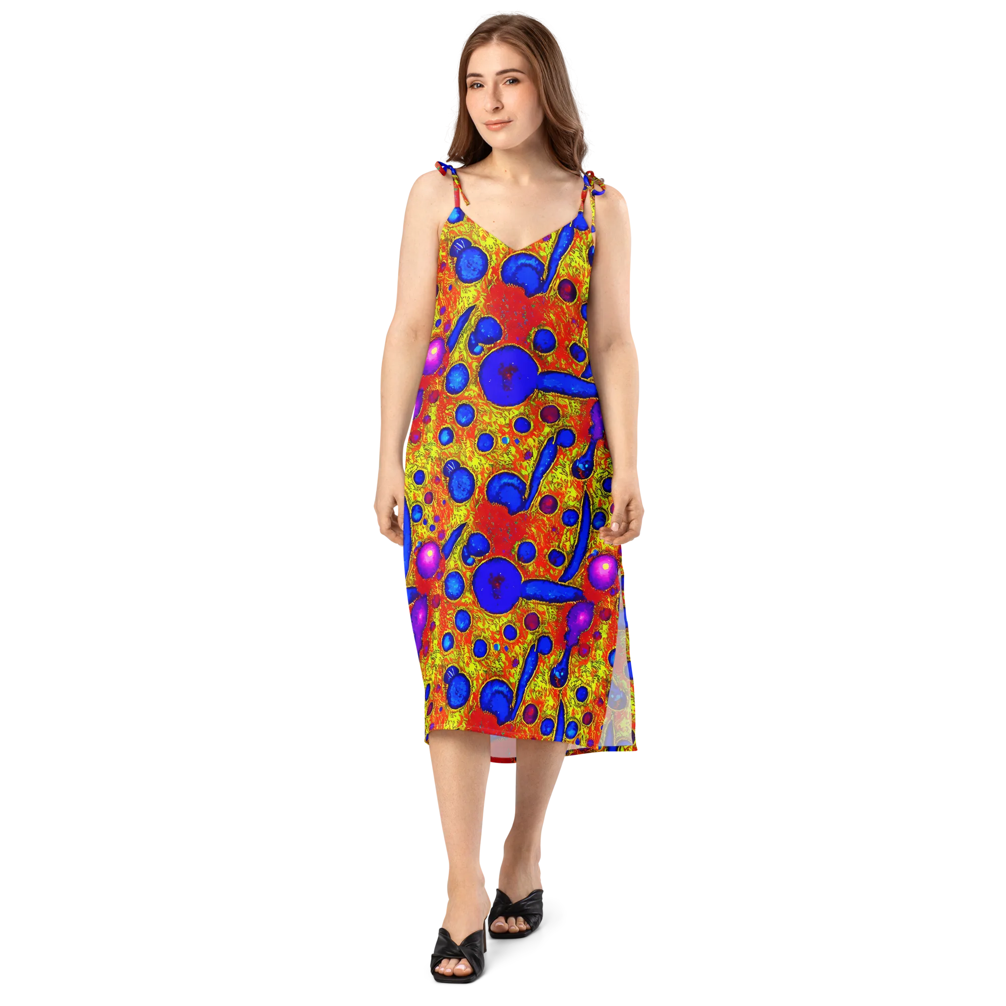 Cobalt Lava on Slip Dress — Front