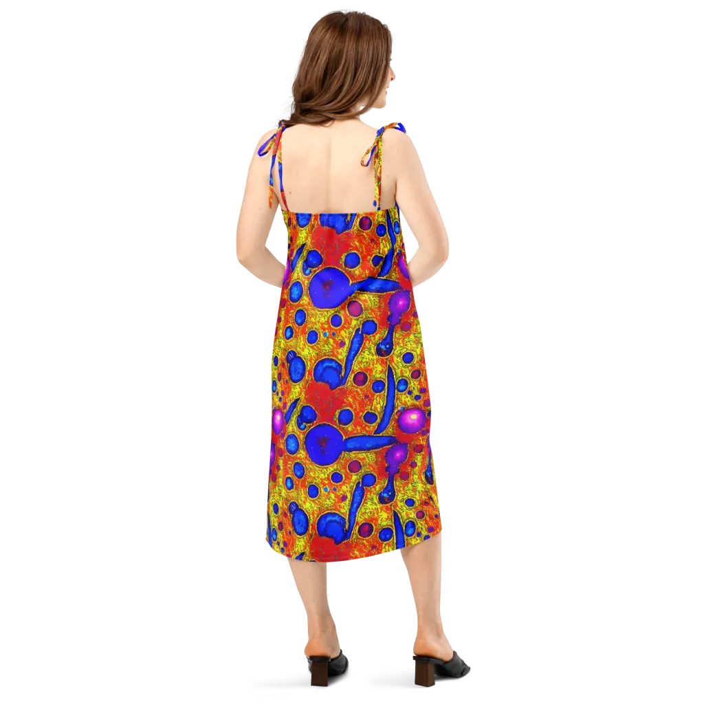 Cobalt Lava on Slip Dress — Back