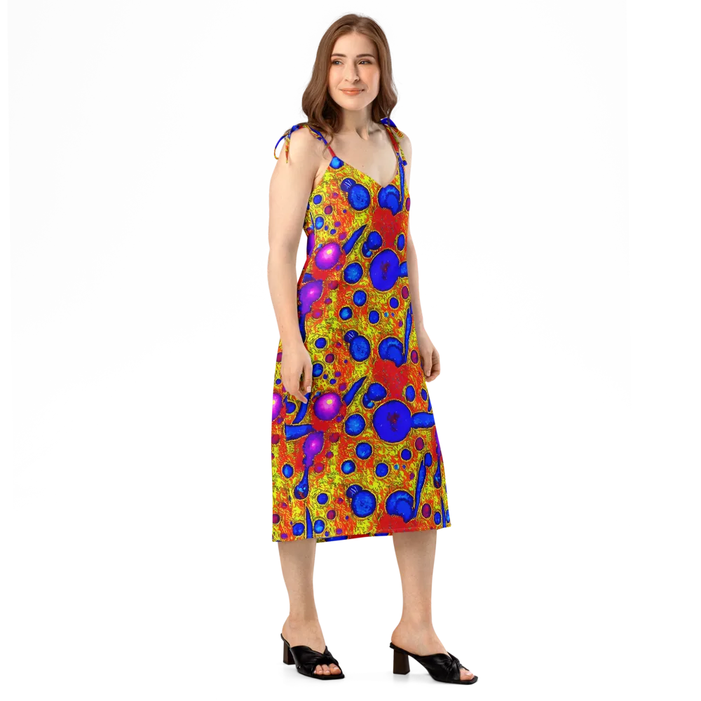 Cobalt Lava on Slip Dress — Right Front