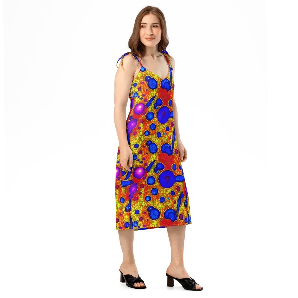 Cobalt Lava on Slip Dress — Right Front