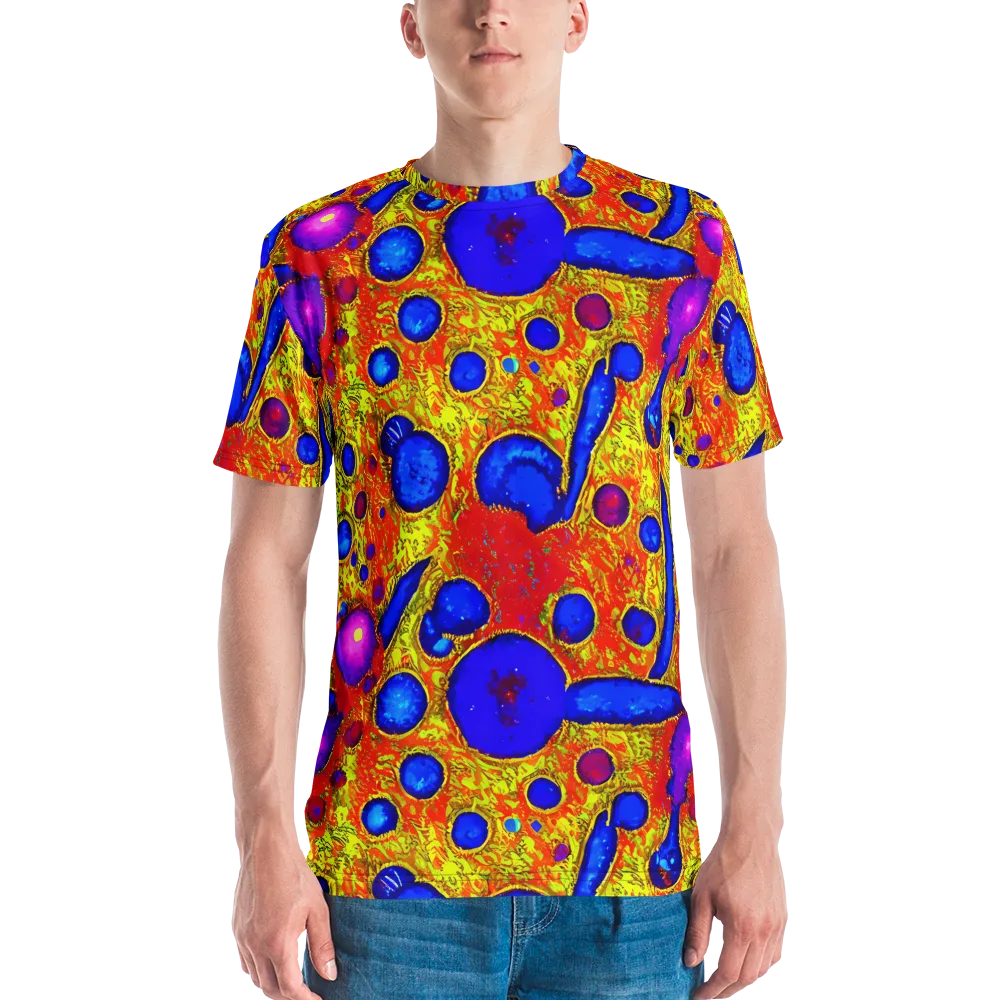 Cobalt Lava on Men's Crew Neck T-Shirt — Front