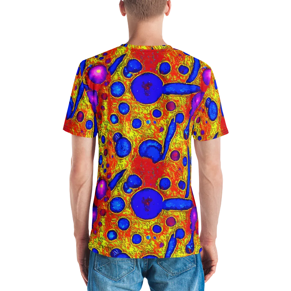 Cobalt Lava on Men's Crew Neck T-Shirt — Back