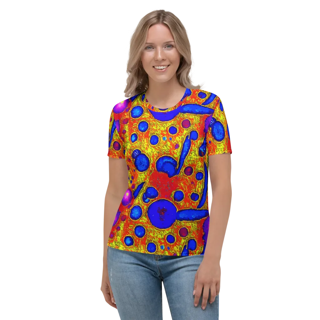 Cobalt Lava on Women's Crew Neck T-Shirt — Front