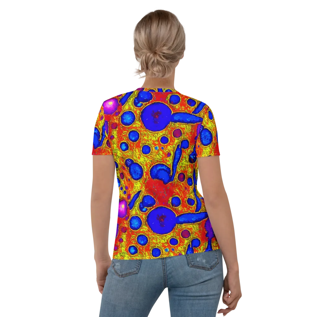 Cobalt Lava on Women's Crew Neck T-Shirt — Back