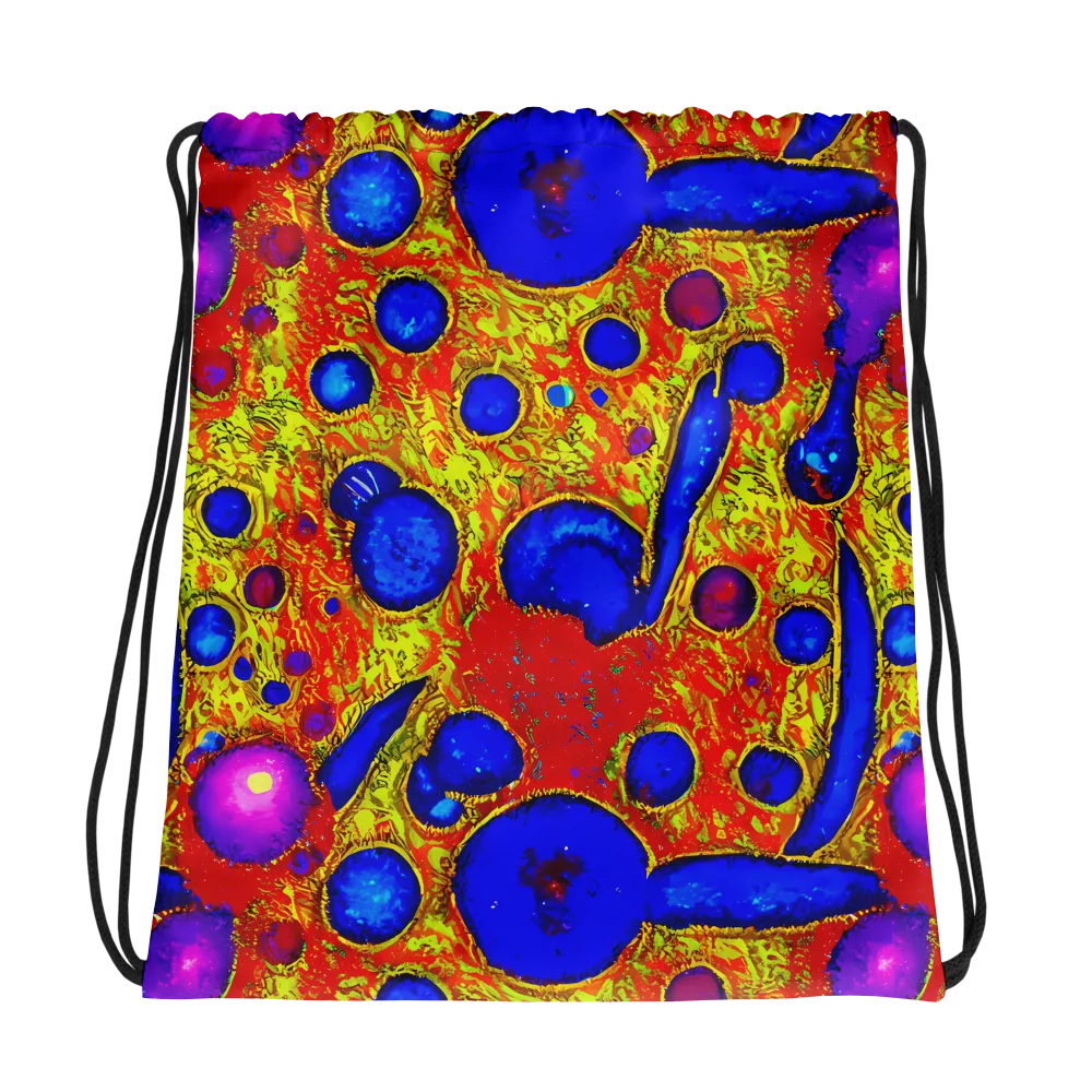 Cobalt Lava on Drawstring Bag — Photo