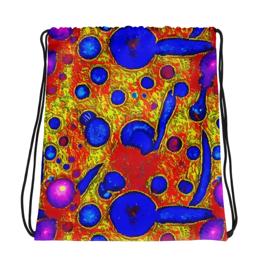 Cobalt Lava on a Drawstring Bag