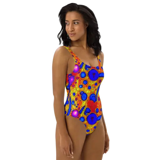 Cobalt Lava on a One-Piece Swimsuit