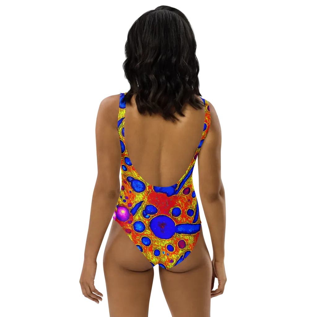 Cobalt Lava on One-Piece Swimsuit — Back
