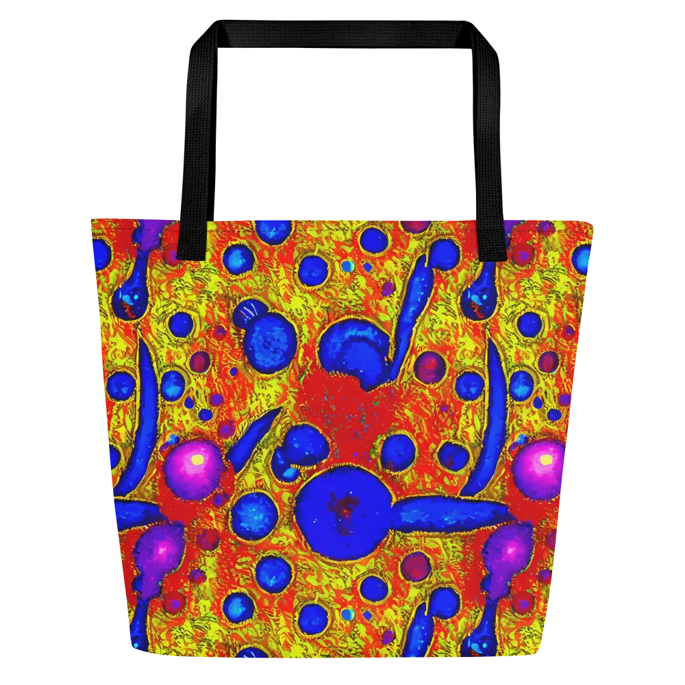Cobalt Lava on Large Tote Bag W/ Pocket — Front