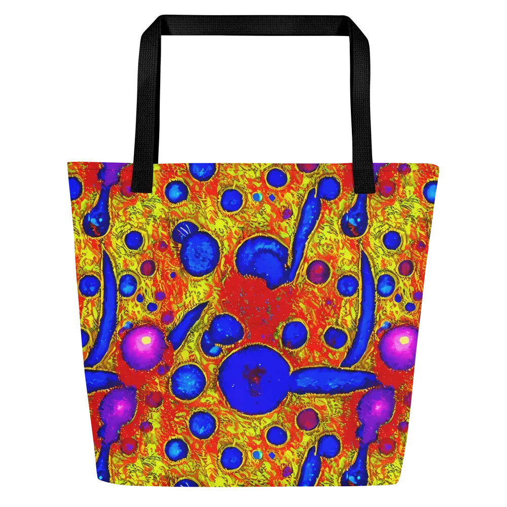 Cobalt Lava on Large Tote Bag W/ Pocket — Front