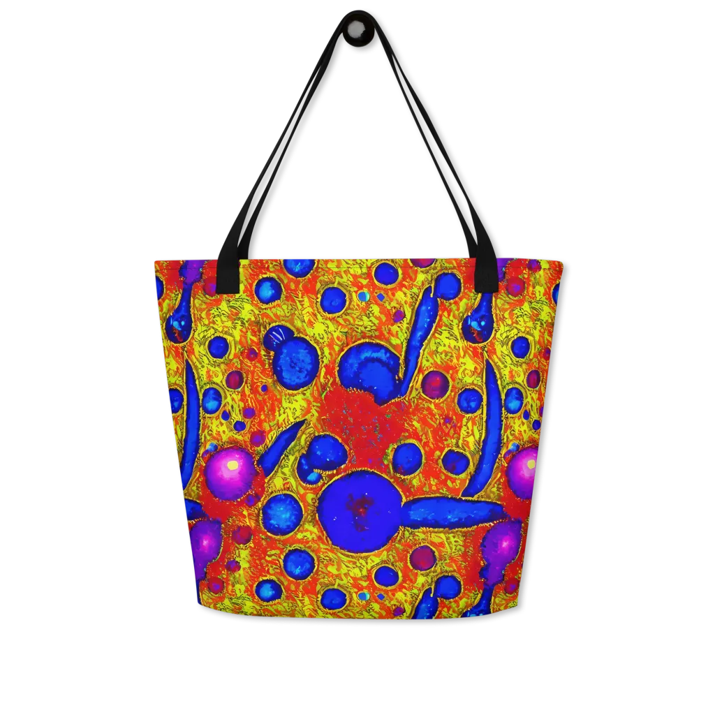 Cobalt Lava on Large Tote Bag W/ Pocket — Front