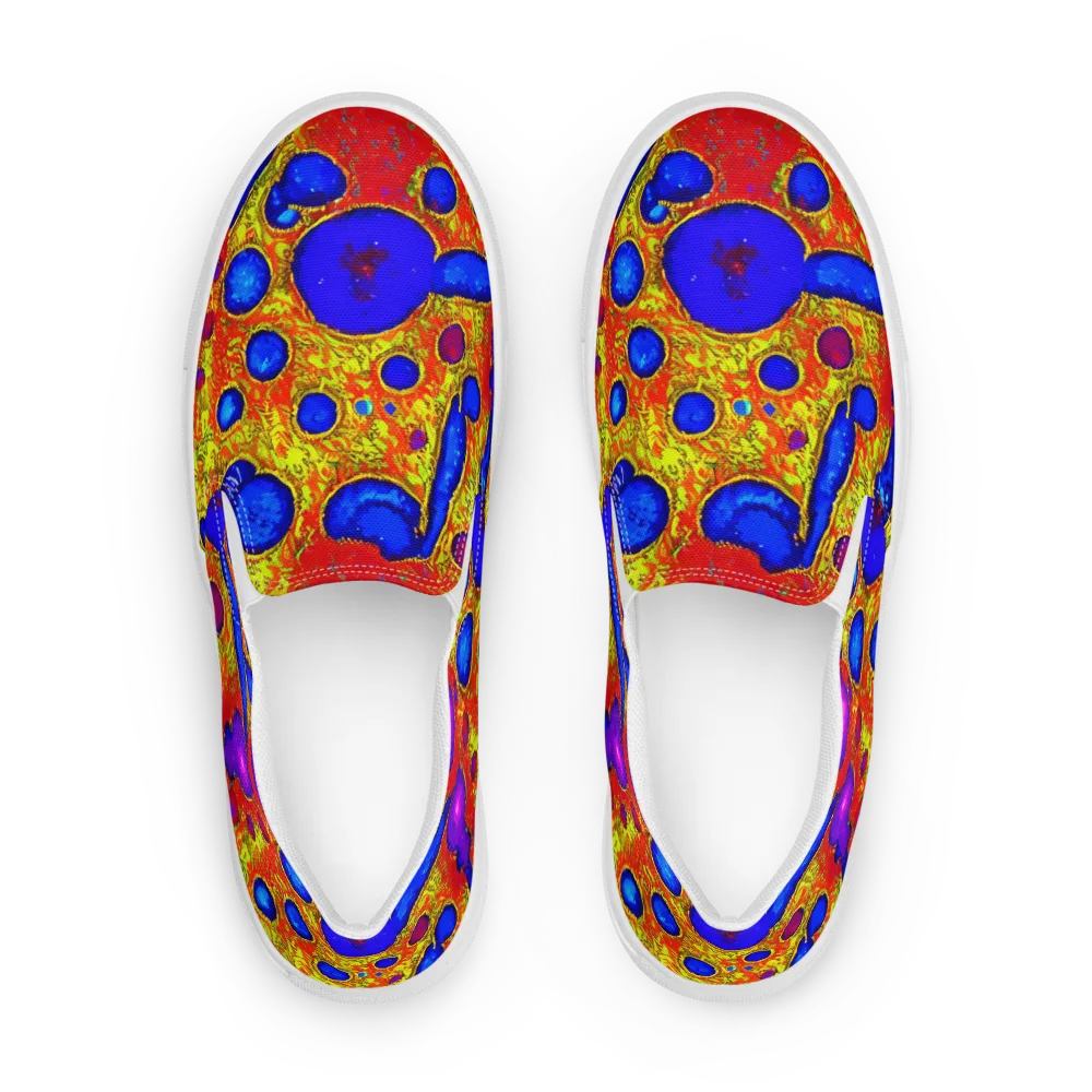 Cobalt Lava on Women's Slip-On Canvas Shoes — Front