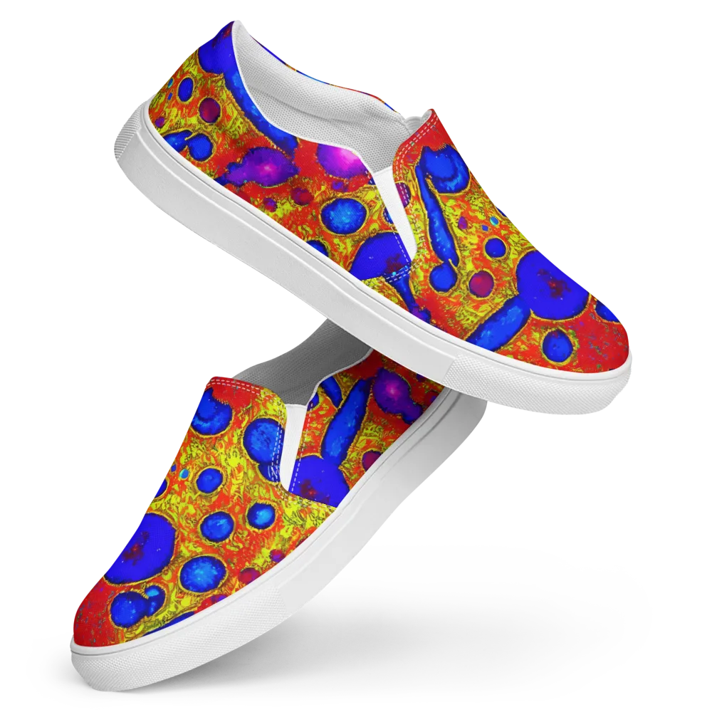 Cobalt Lava on Women's Slip-On Canvas Shoes — Front