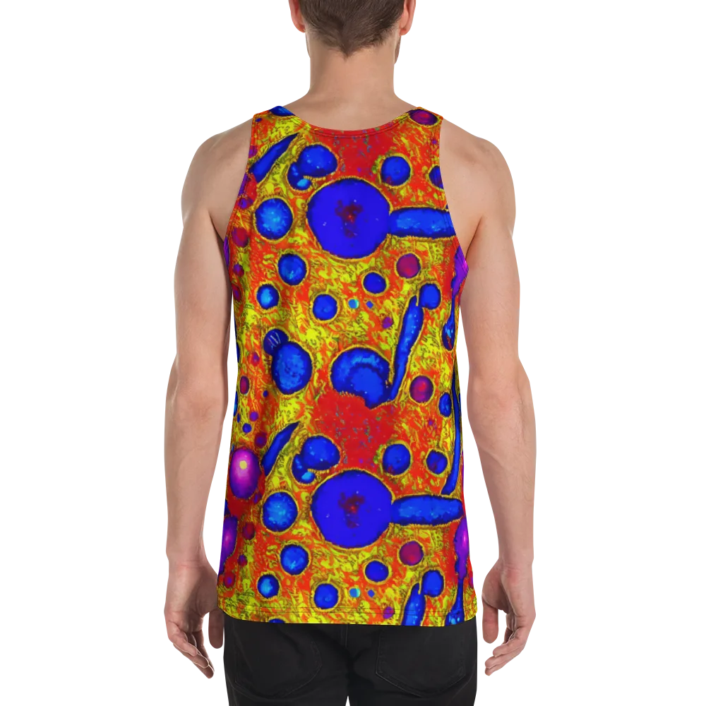 Cobalt Lava on Men's Tank Top — Back