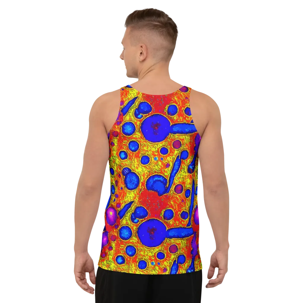 Cobalt Lava on Men's Tank Top — Back
