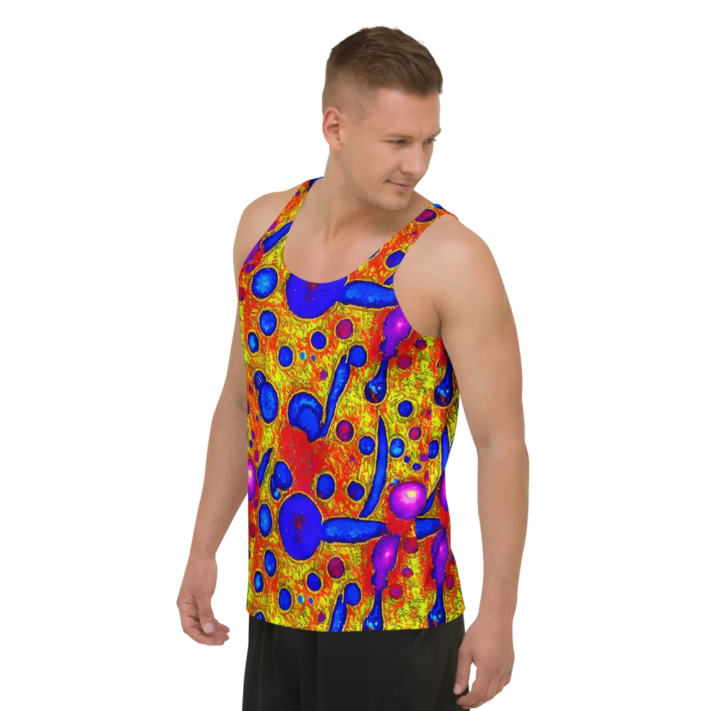 Cobalt Lava on Men's Tank Top — Left Front