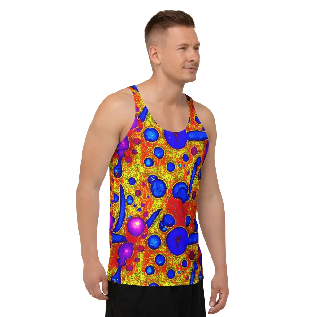 Cobalt Lava on Men's Tank Top — Right Front