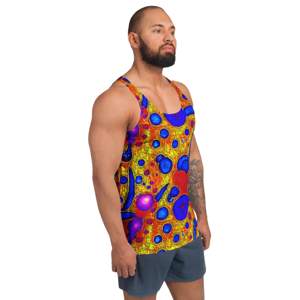 Cobalt Lava on Men's Tank Top — Right Front