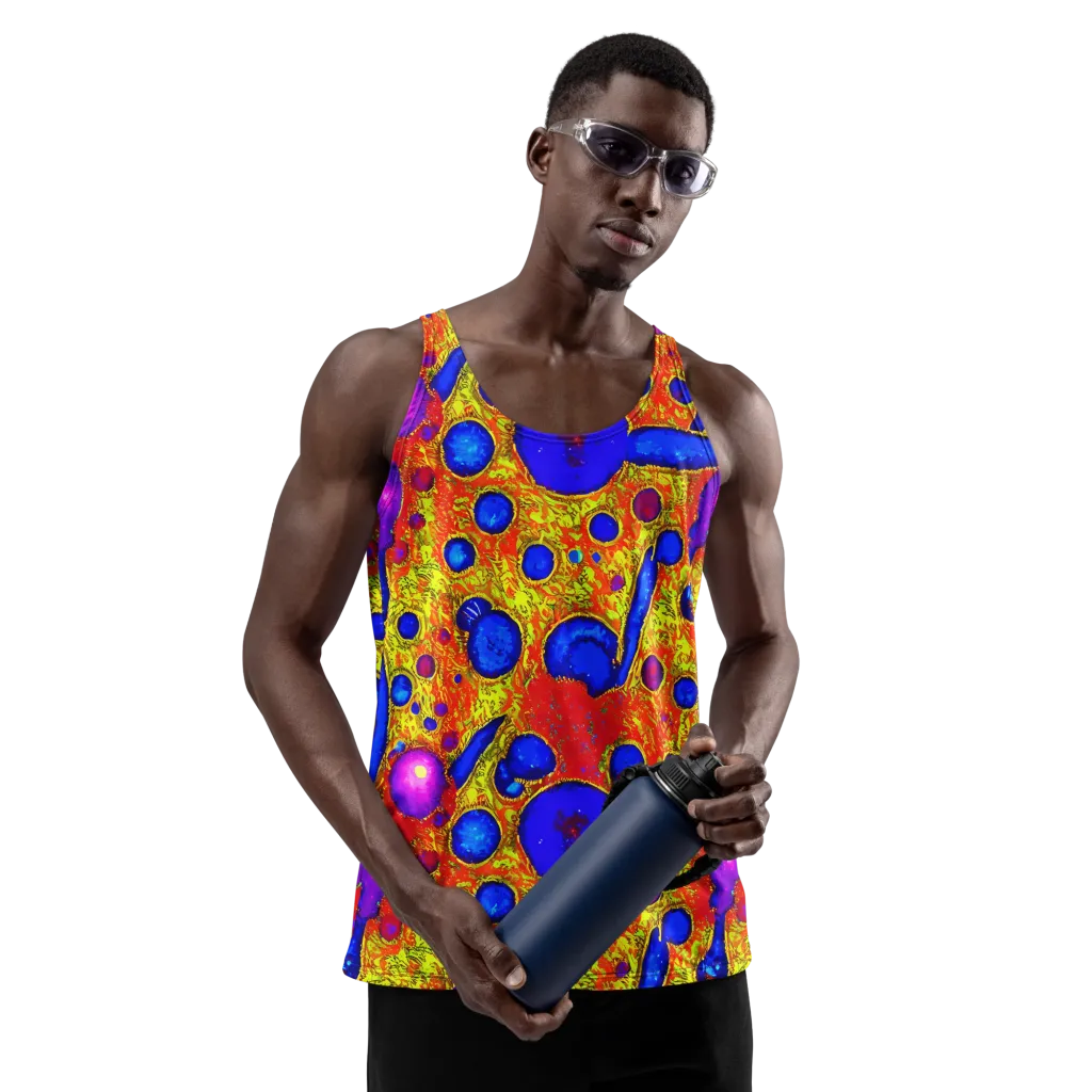 Cobalt Lava on Men's Tank Top — Front