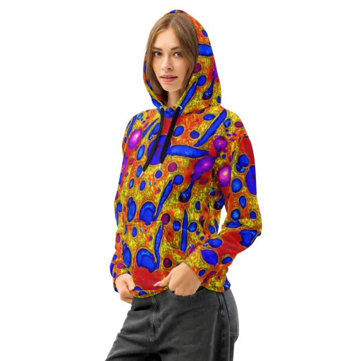 Cobalt Lava on a Cotton Hoodie