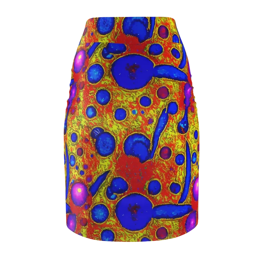 Cobalt Lava on Pencil Skirt — Back