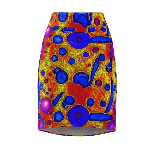 Cobalt Lava on a Pencil Skirt