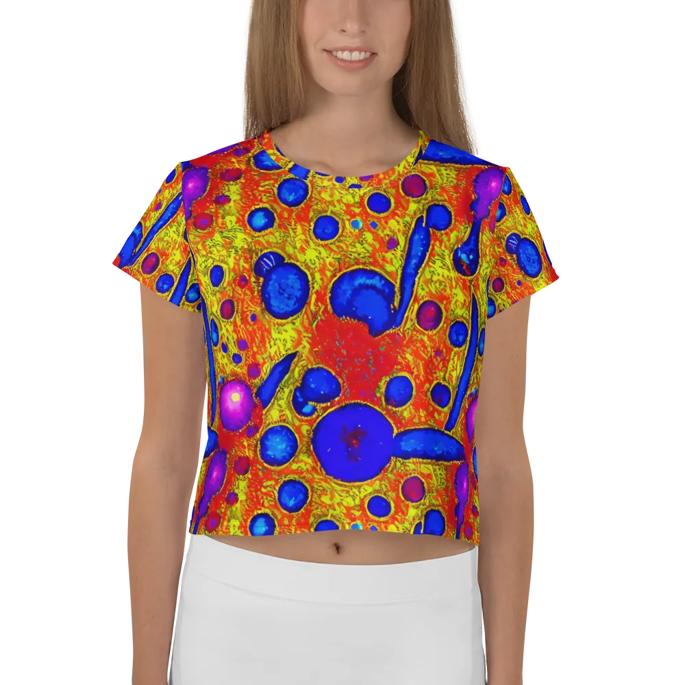 Cobalt Lava on Crop Tee — Front