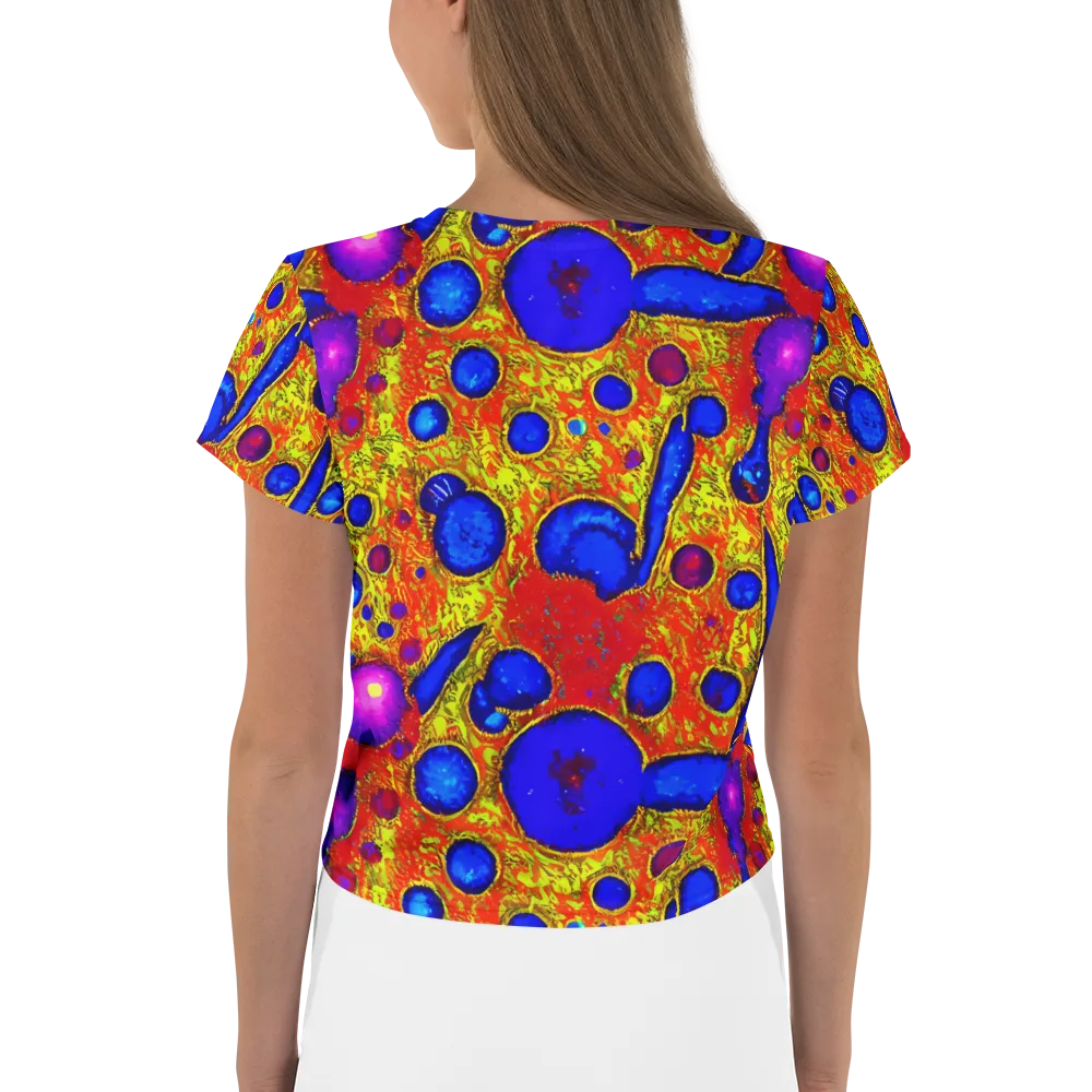 Cobalt Lava on Crop Tee — Back