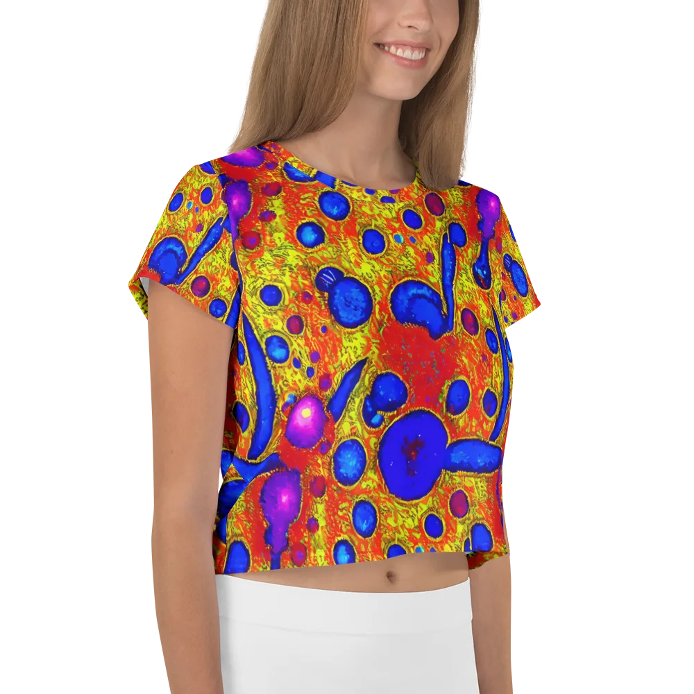 Cobalt Lava on Crop Tee — Right