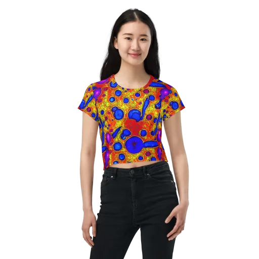 Cobalt Lava on a Crop Tee
